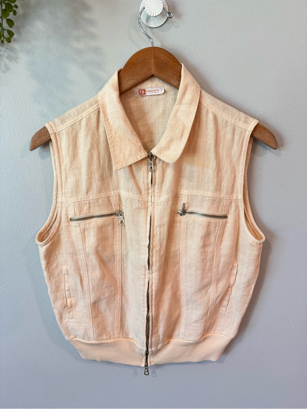 Giorgio's of Palm Beach Cream Linen Vest